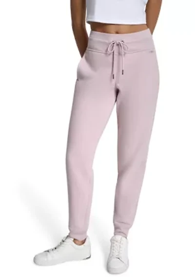 Cuffed Rhinestone Logo Joggers