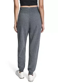 Cuffed Rhinestone Logo Joggers