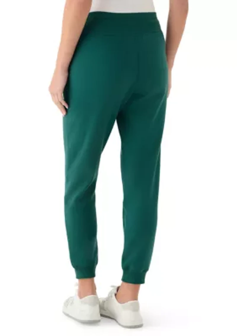 Cuffed Rhinestone Logo Joggers