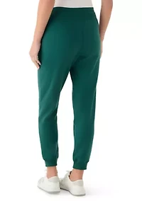 Cuffed Rhinestone Logo Joggers