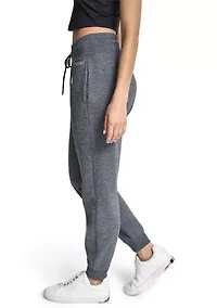 Cuffed Rhinestone Logo Joggers