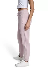 Cuffed Rhinestone Logo Joggers