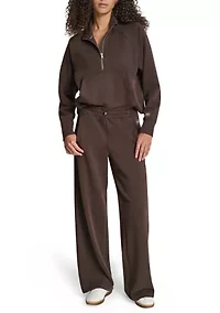 Women's Highline Ribbed High Waist Wide Leg Pants