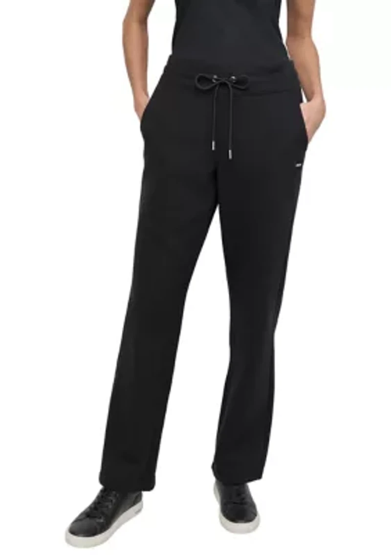 Women's Tonal Patch Logo Track Pants with Pockets