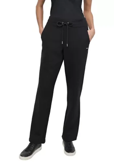 Women's Tonal Patch Logo Track Pants with Pockets