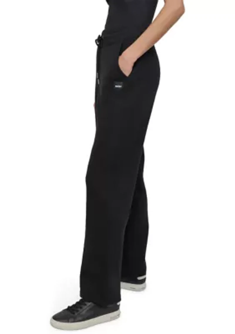 Women's Tonal Patch Logo Track Pants with Pockets