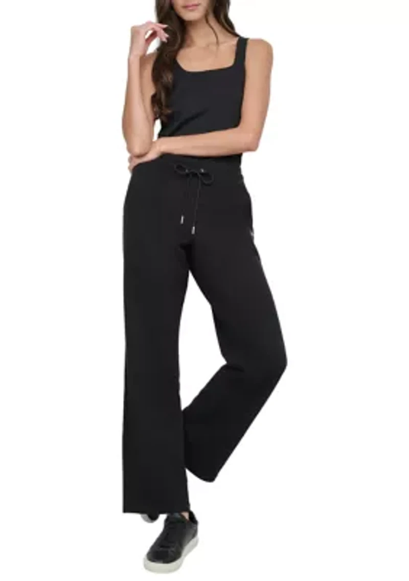 Women's Tonal Patch Logo Track Pants with Pockets