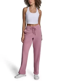 Women's Tonal Patch Logo Track Pants with Pockets