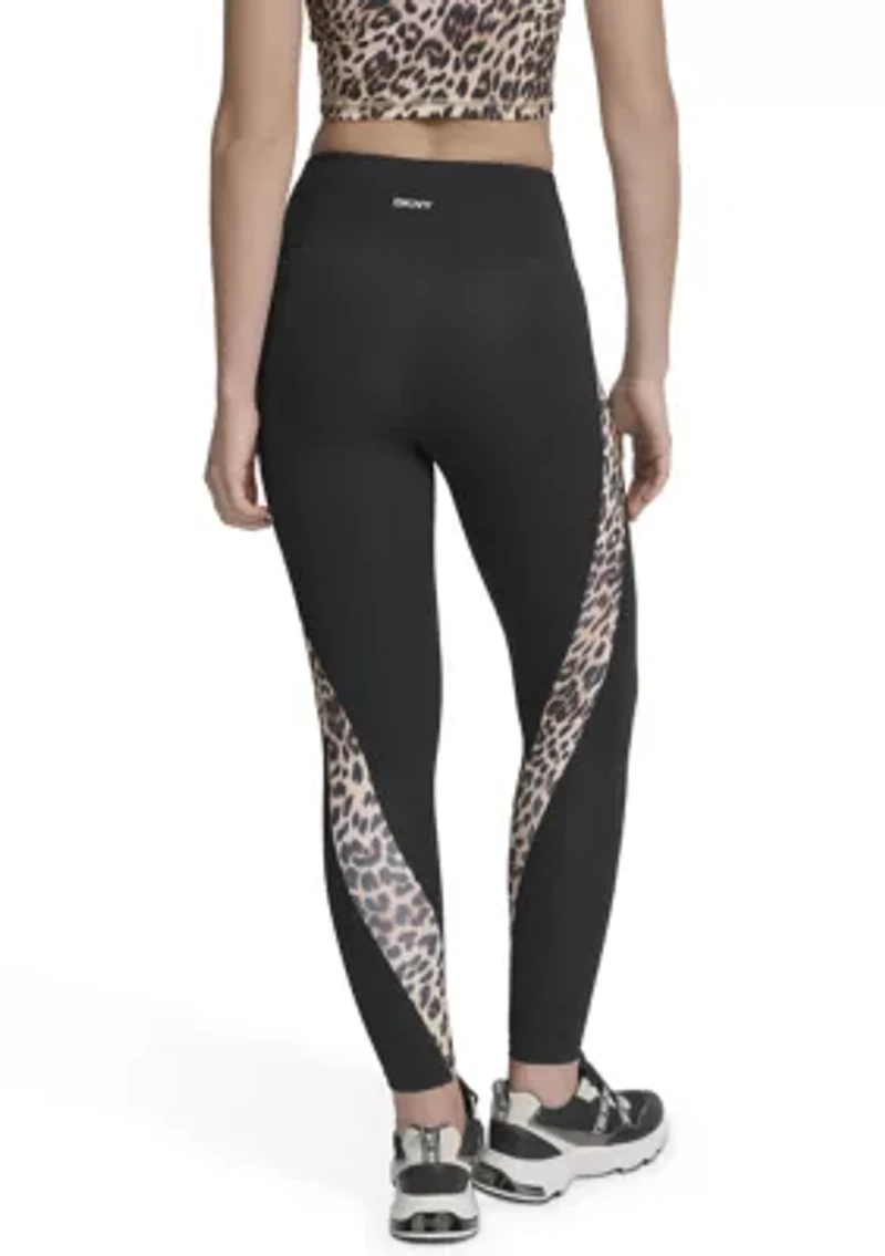 Women's Print Blocked Super High Waist Full Length Leggings