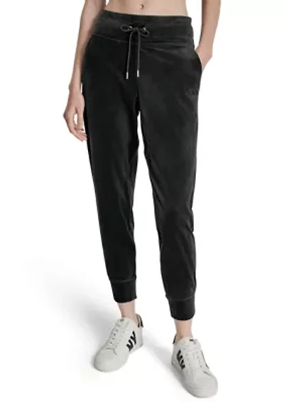 Women's Mid-Rise Slim Fit Jogger with Logo Embroidery
