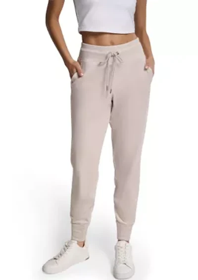 Women's Mid-Rise Slim Fit Jogger with Logo Embroidery