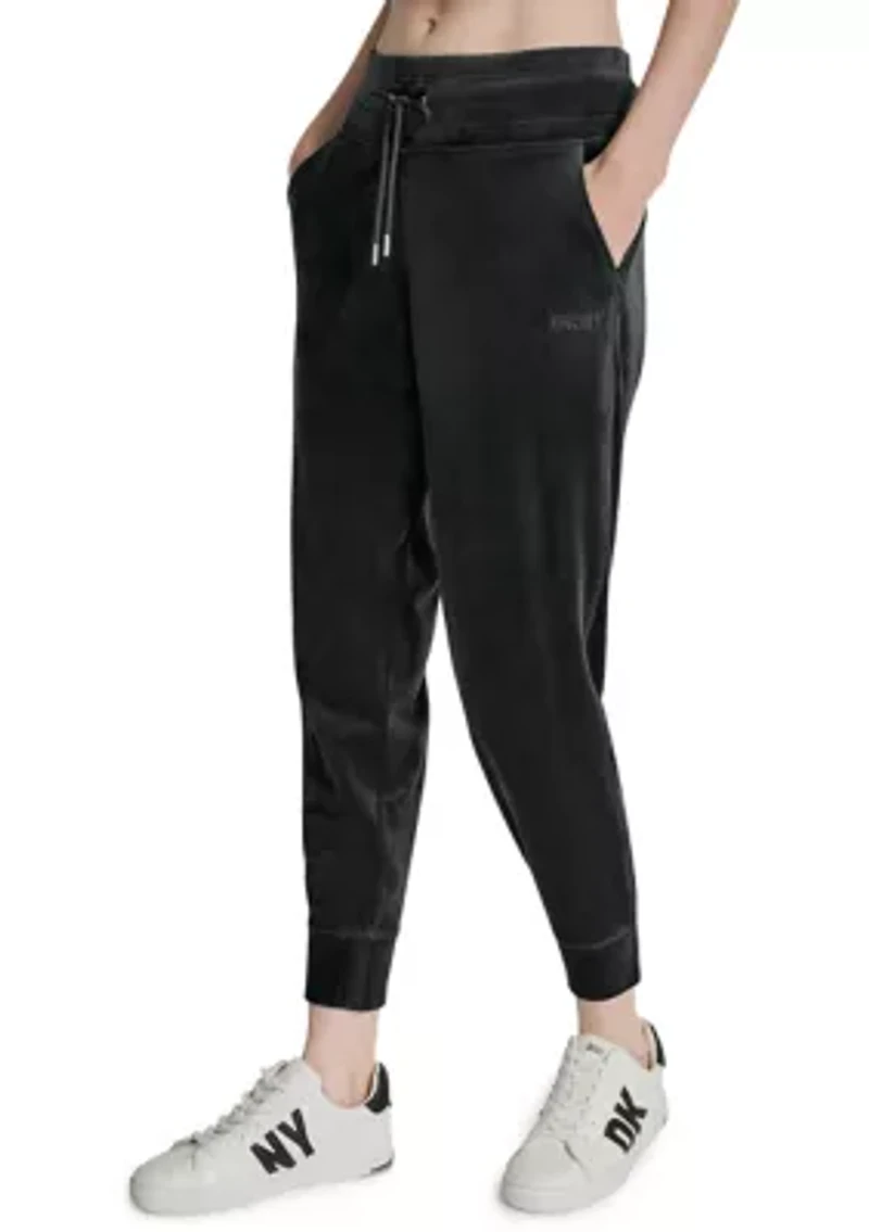 Women's Mid-Rise Slim Fit Jogger with Logo Embroidery