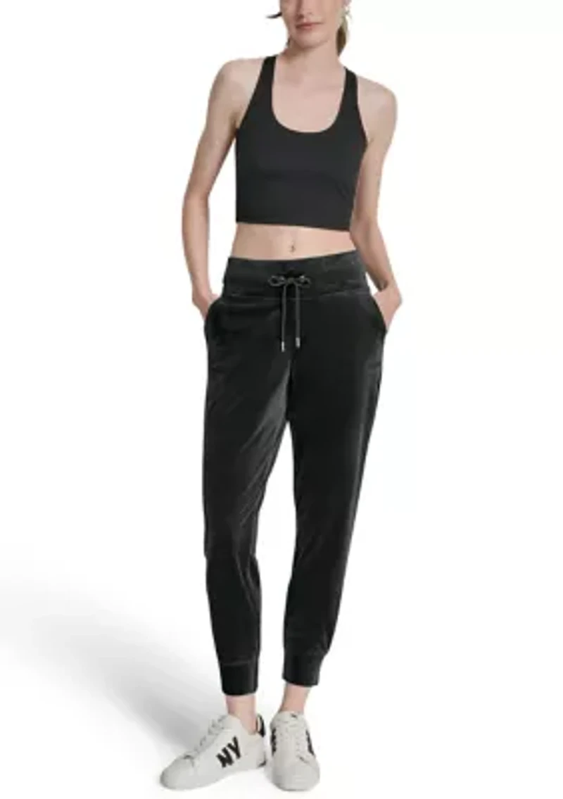 Women's Mid-Rise Slim Fit Jogger with Logo Embroidery