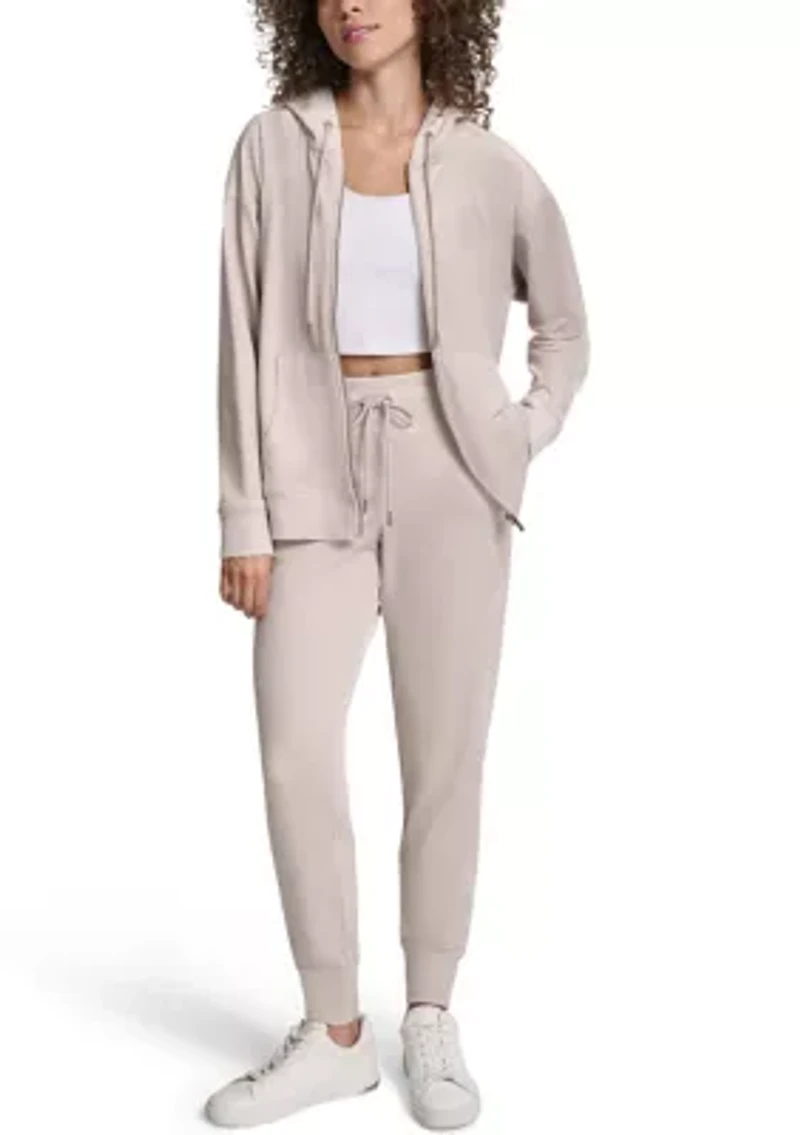 Women's Mid-Rise Slim Fit Jogger with Logo Embroidery