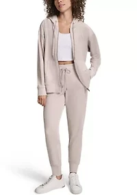 Women's Mid-Rise Slim Fit Jogger with Logo Embroidery