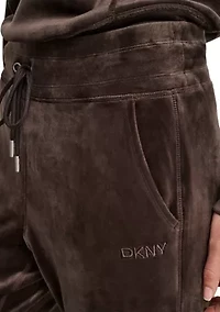 Women's Mid-Rise Track Pants with Logo Embroidery