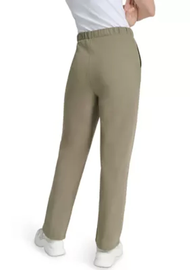 Women's Woven Patch Boyfriend Open Leg Pants