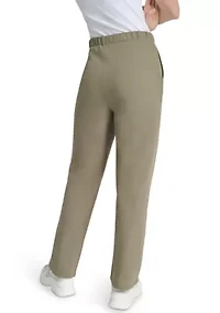 Women's Woven Patch Boyfriend Open Leg Pants