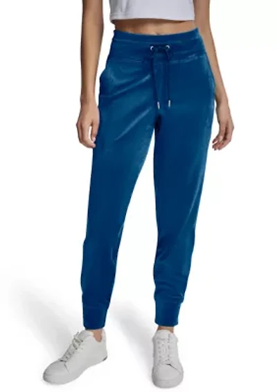 Mid-Rise Cuffed Slim Fit Jogger with Mini-Rhinestone Logo