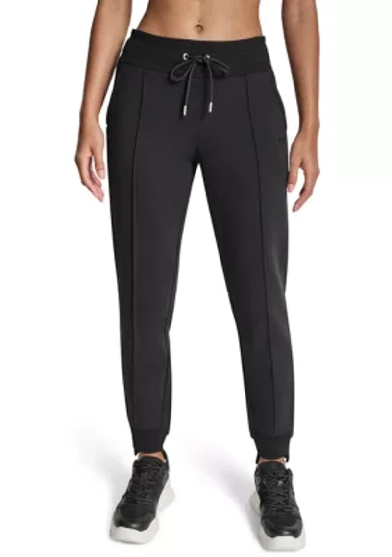 Women's Tonal Embroidered Logo Pintuck Jogger