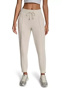 Women's Tonal Embroidered Logo Pintuck Jogger