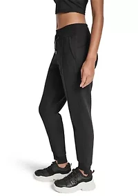 Women's Tonal Embroidered Logo Pintuck Jogger