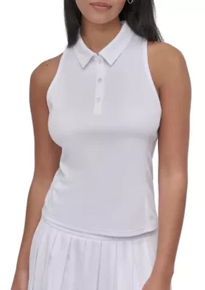 Court Pique Racerback Polo Tank