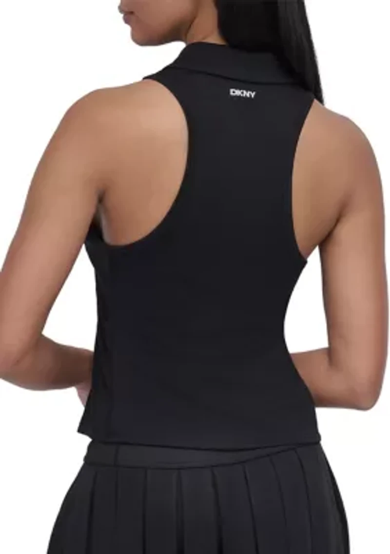 Court Pique Racerback Polo Tank
