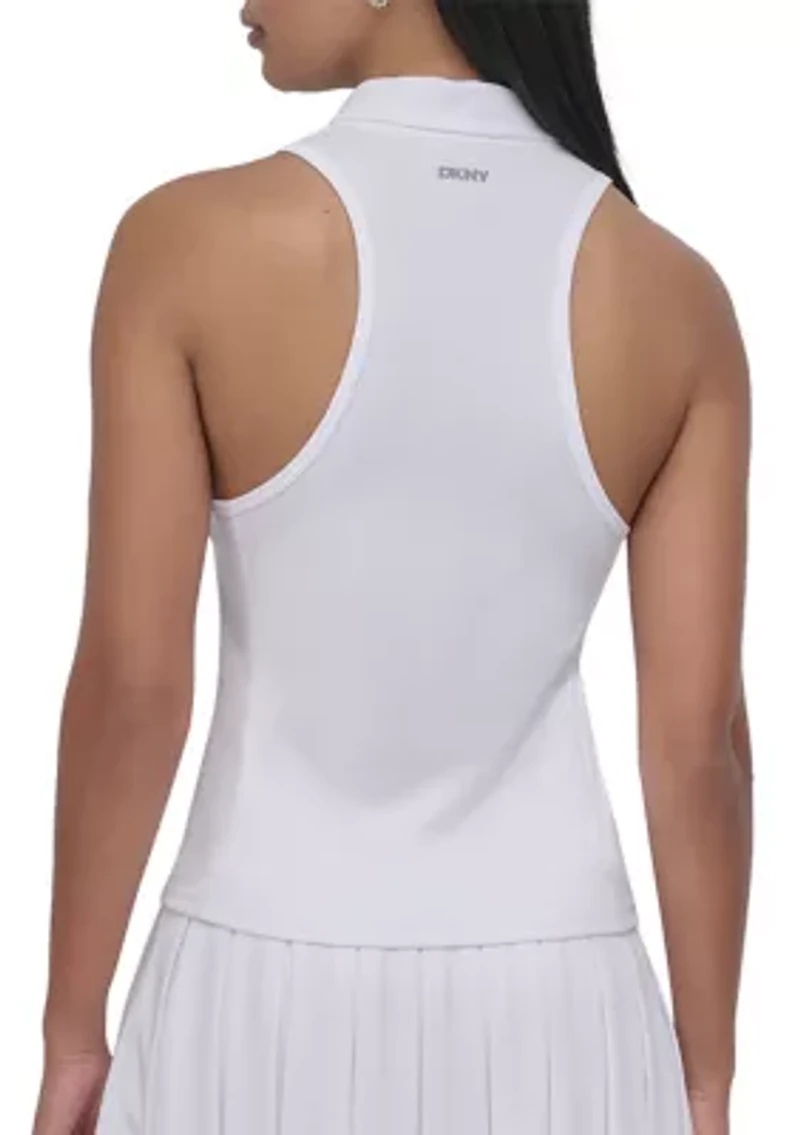 Court Pique Racerback Polo Tank