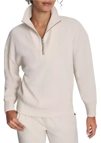 Tech Ottoman Mock Neck Half Zip Pullover