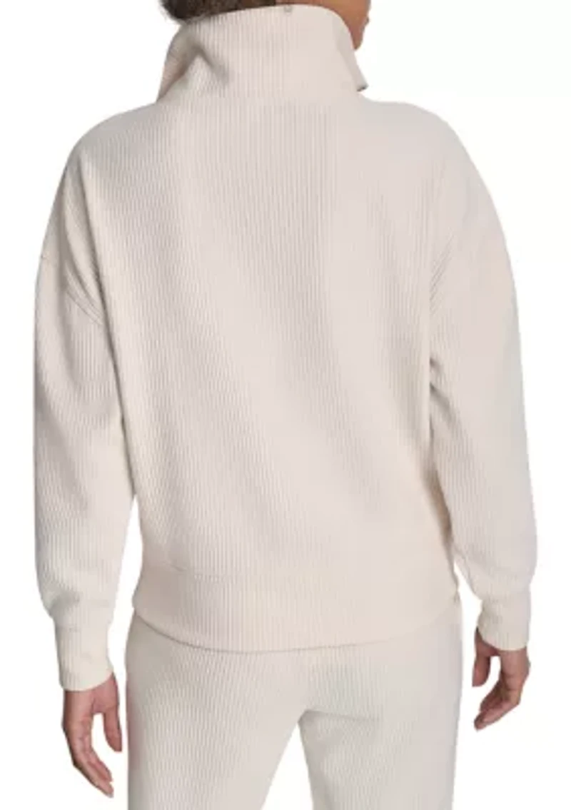 Tech Ottoman Mock Neck Half Zip Pullover