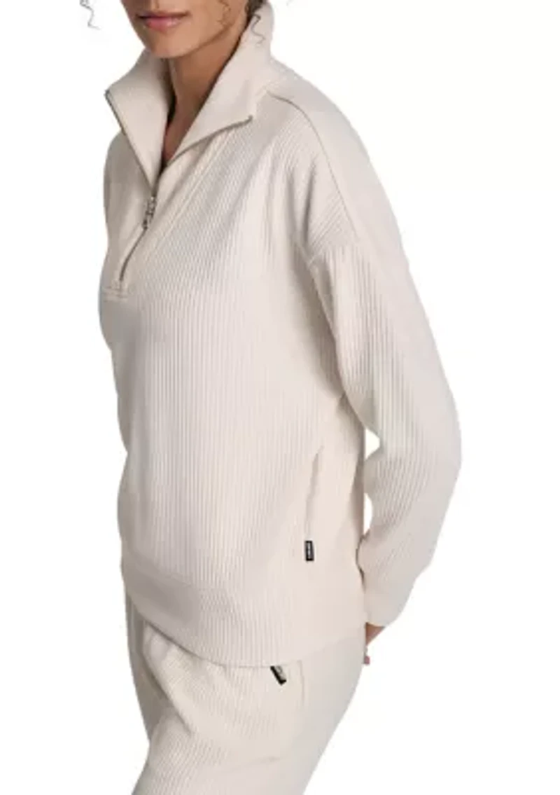Tech Ottoman Mock Neck Half Zip Pullover