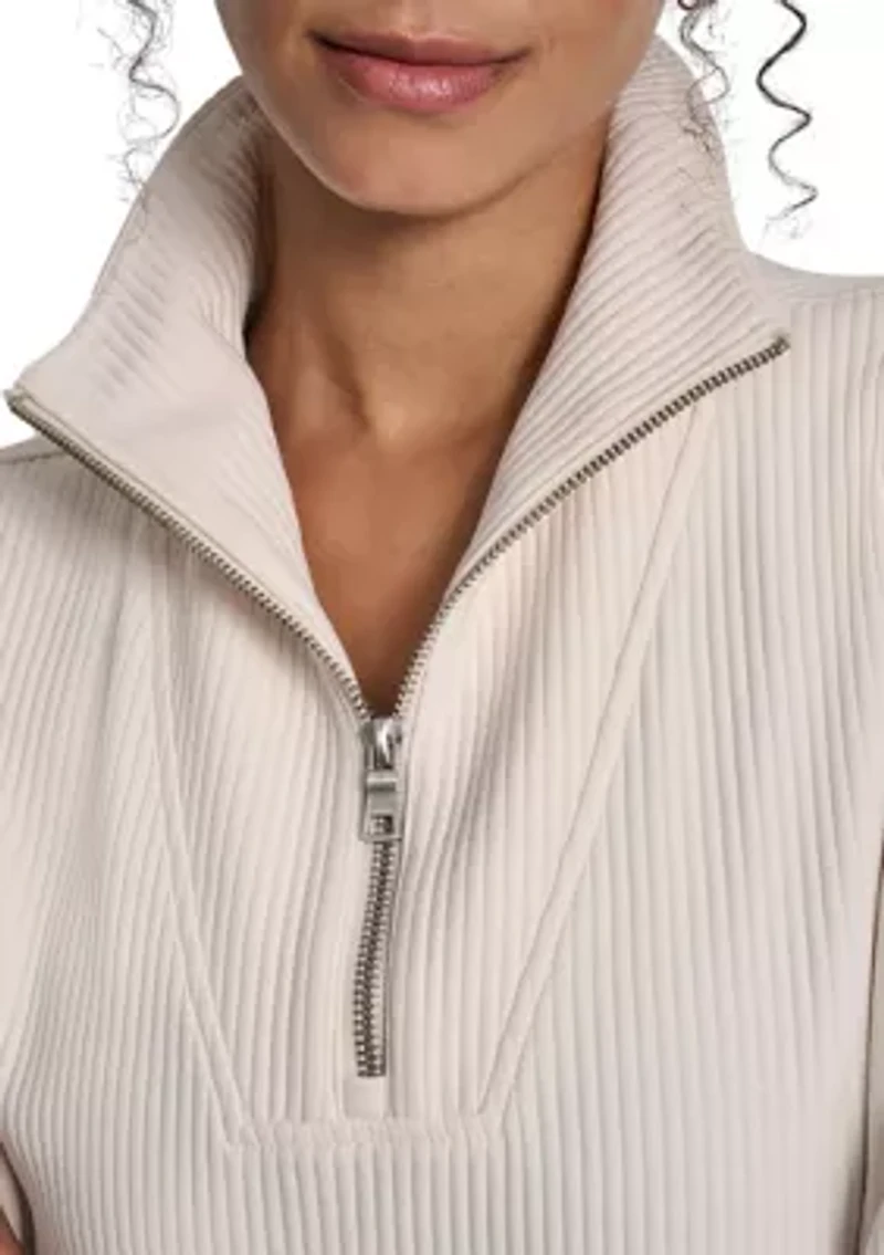 Tech Ottoman Mock Neck Half Zip Pullover