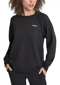 Rhinestone Logo Raglan Pullover
