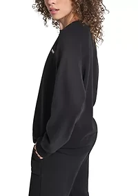 Rhinestone Logo Raglan Pullover