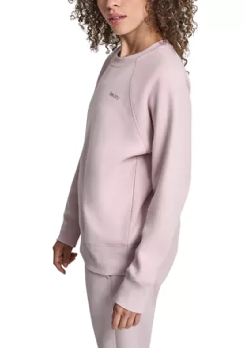 Rhinestone Logo Raglan Pullover