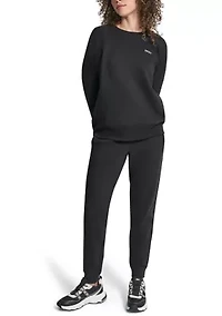 Rhinestone Logo Raglan Pullover