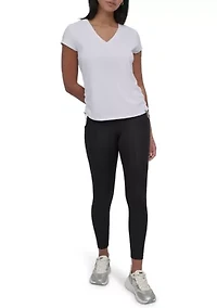 Short Sleeve Tech T-Shirt with Ruched Side Seams