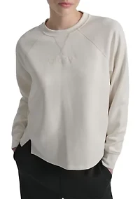 Women's Crew Neck Pullover Sweatshirt with Side Vents and HD Logo