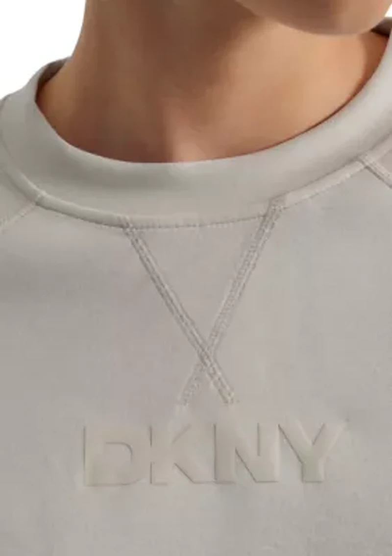 Women's Crew Neck Pullover Sweatshirt with Side Vents and HD Logo