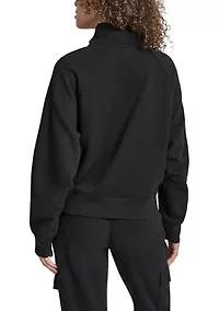 Embroidered Logo Half Zip Pullover with Kanga Pocket
