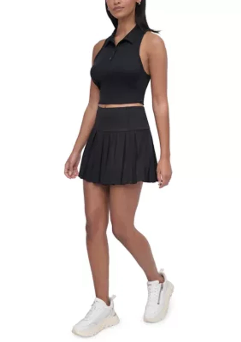 Women's Court Piqué Pleated Tennis Skort