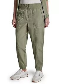 Women's High-Rise Seamed Joggers with Bungee Closure