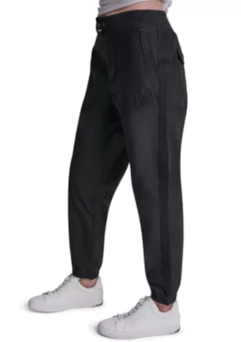 Men's High-Rise Seamed Joggers with Bungee Closure