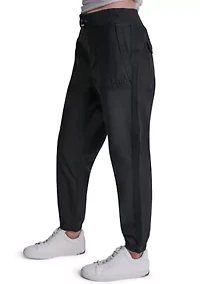Men's High-Rise Seamed Joggers with Bungee Closure