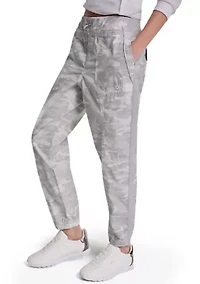 Women's High-Rise Seamed Joggers with Bungee Closure