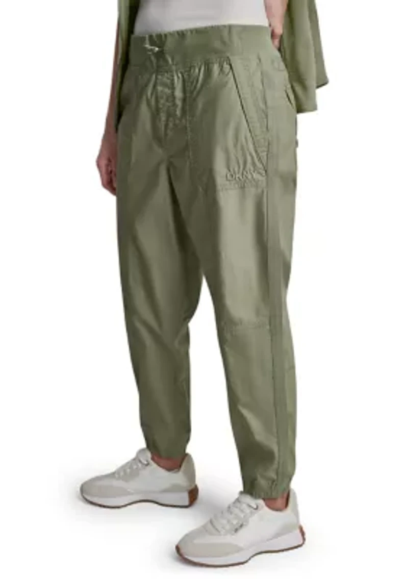 Women's High-Rise Seamed Joggers with Bungee Closure