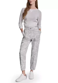Women's High-Rise Seamed Joggers with Bungee Closure
