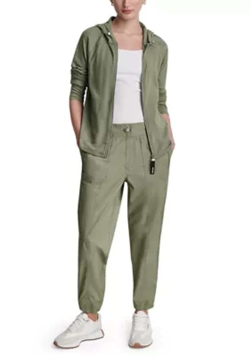 Women's High-Rise Seamed Joggers with Bungee Closure