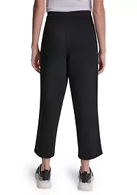 Women's Embroidered Logo Cropped Sweatpants